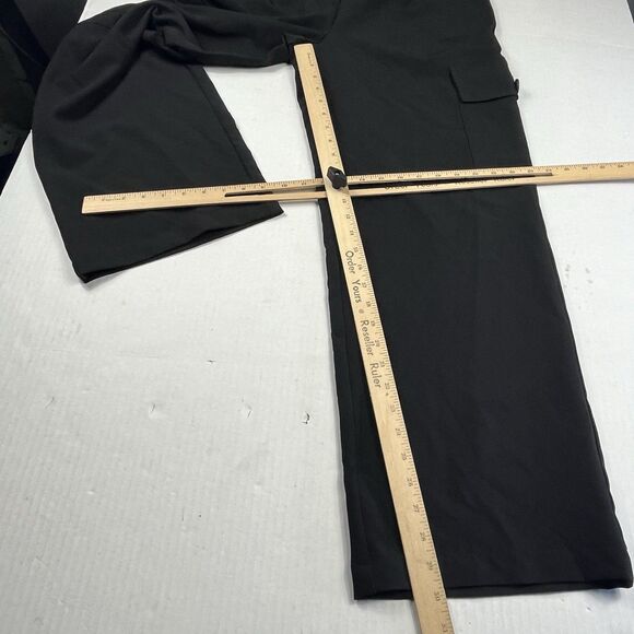 Bailey 44 Wide Leg Cargo Pants Black Medium Utility Streetwear Minimal Workwear - Picture 4 of 13